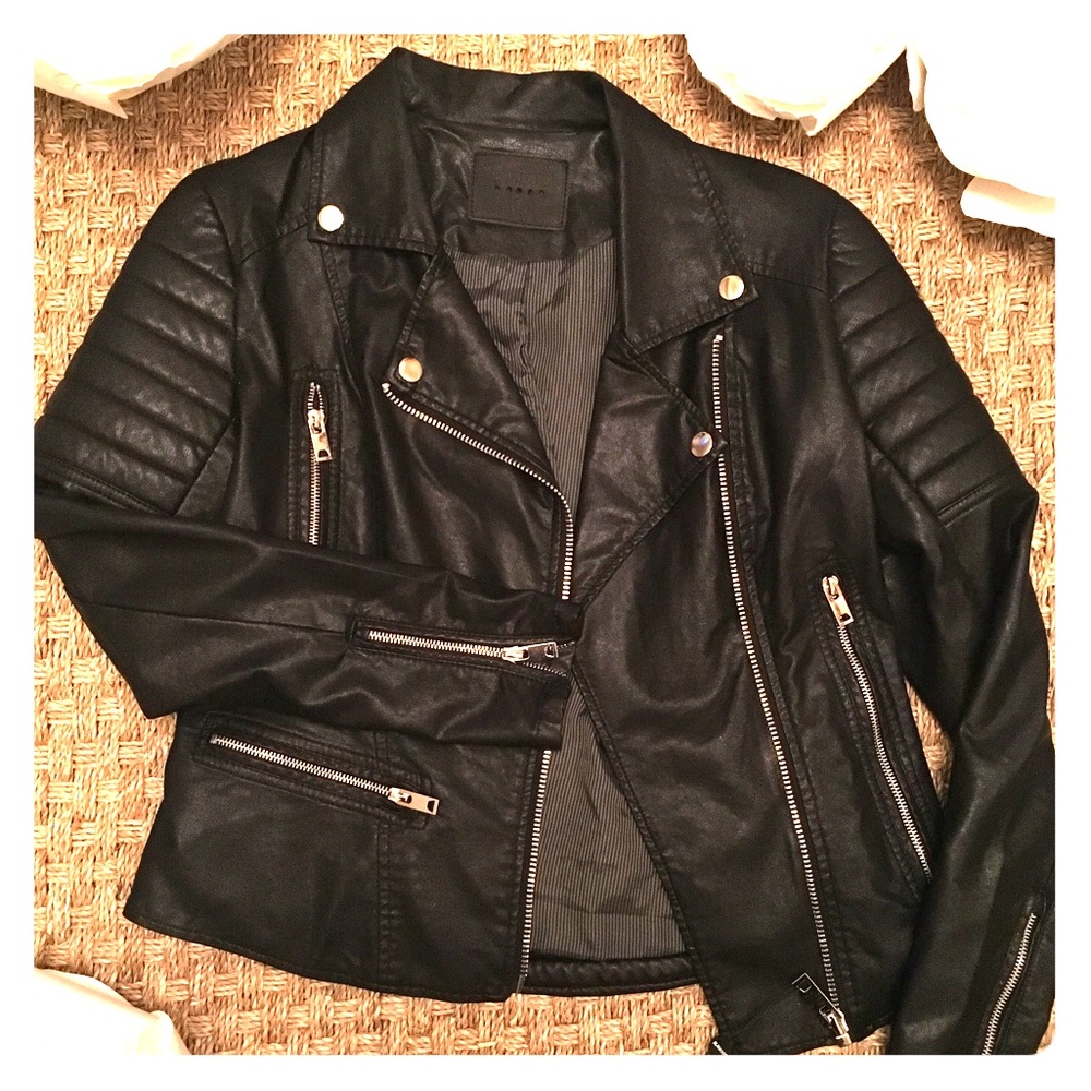 Blank NYC Moto Jacket - Faux Leather, Size Small